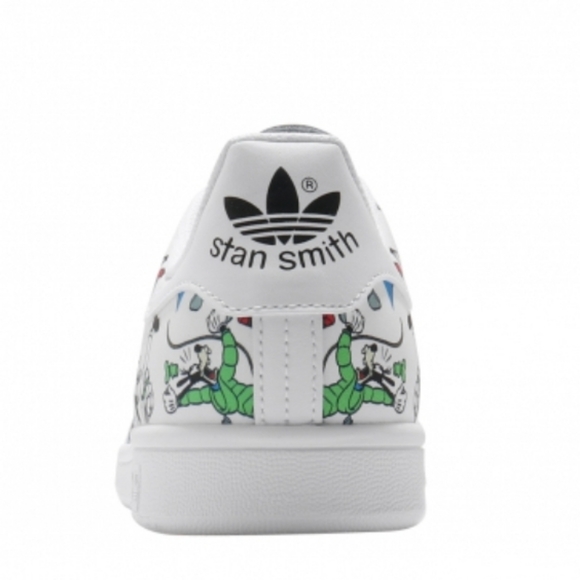 DISNEY X ADIDAS STAN SMITH GOOFY WHITE BLACK - Picture 6 of 8